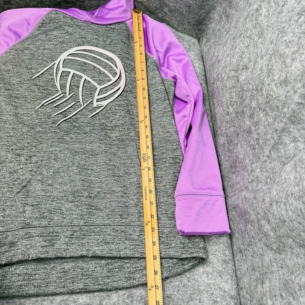 Girls Justice Volleyball Graphic Hoodie Gray & Purple Size‎ 18 Polyester